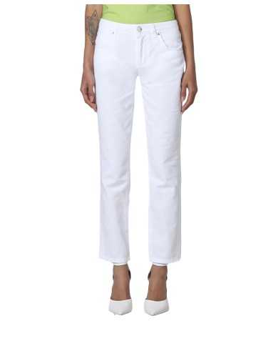 jeans slim bianchi da donna con bottone a vista e zip nascosta | PINKO jeans slim bianchi da donna con bottone a vista e zip nascosta | PINKO