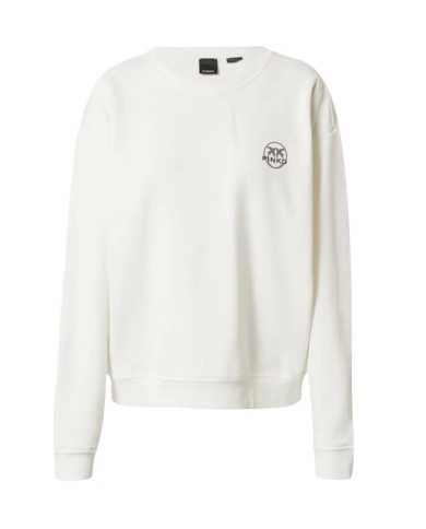 felpa bianca da donna logata in piccolo | PINKO felpa bianca da donna logata in piccolo | PINKO