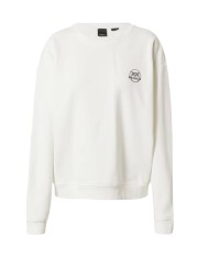 felpa bianca da donna logata in piccolo | PINKO