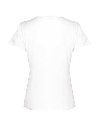 t-shirt slim bianca da donna con logo e scollo a v | PINKO t-shirt slim bianca da donna con logo e scollo a v | PINKO