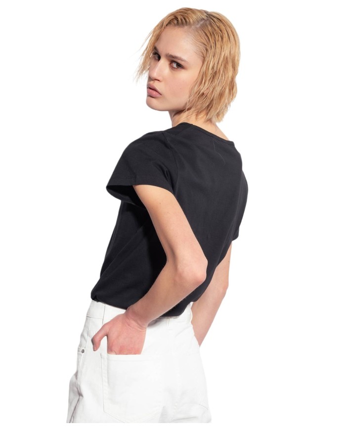 T-shirt donna in cotone con ricamo