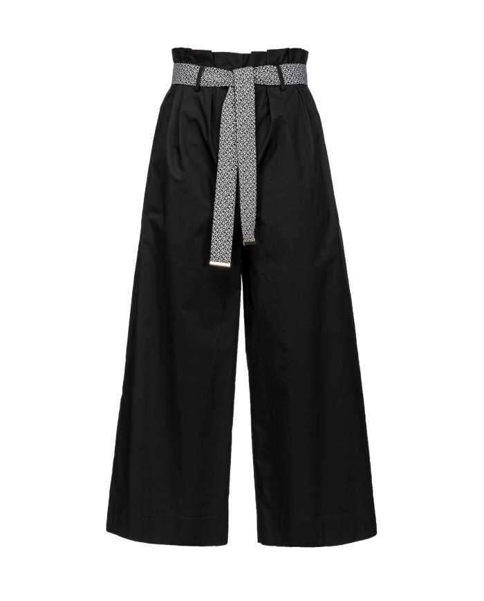 pantalone nero limousine da donna leggermente cropped | PINKO pantalone nero limousine da donna leggermente cropped | PINKO
