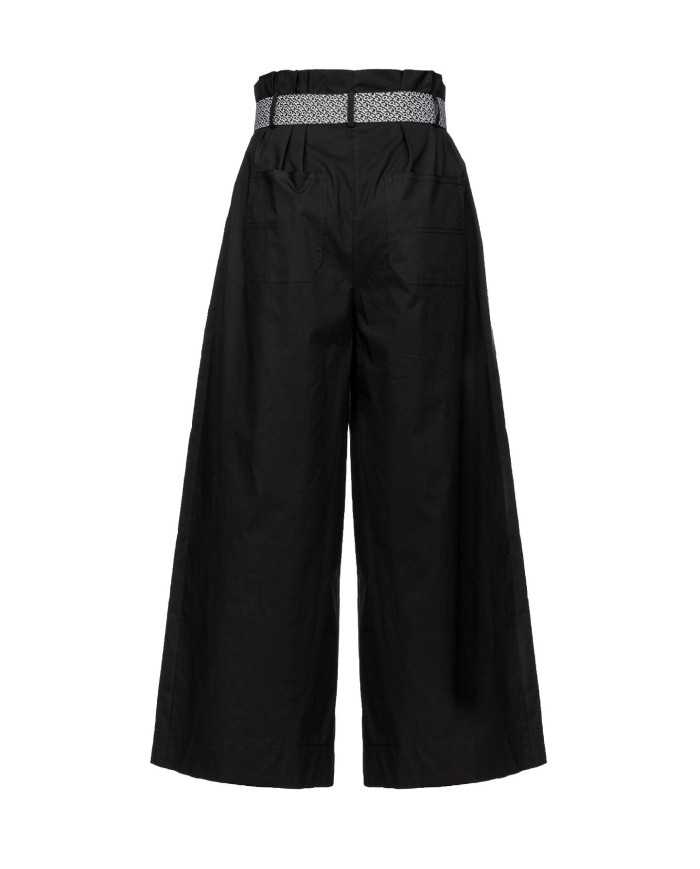 pantalone nero limousine da donna leggermente cropped | PINKO