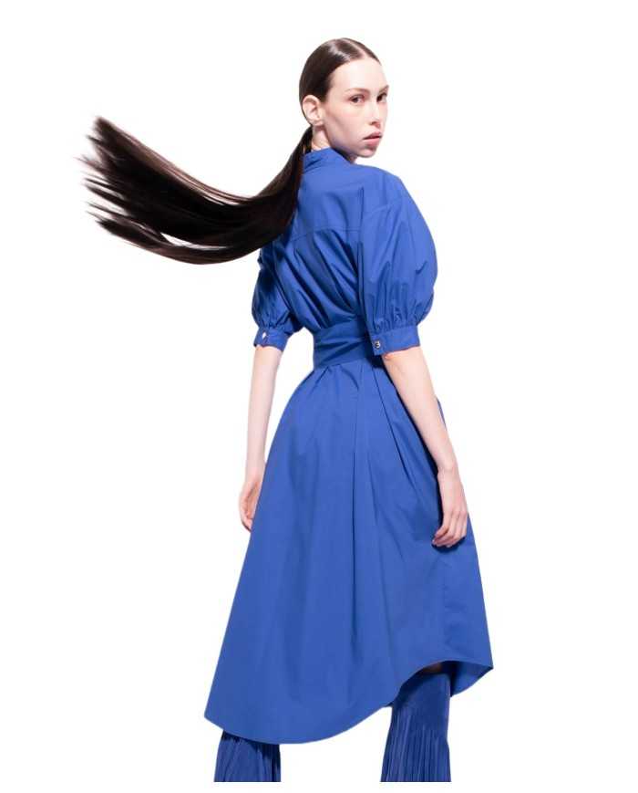 abito blu surf da donna con cintura a fusciacca, orlo e gonna | PINKO