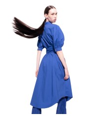 abito blu surf da donna con cintura a fusciacca, orlo e gonna | PINKO