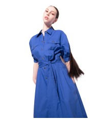 abito blu surf da donna con cintura a fusciacca, orlo e gonna | PINKO