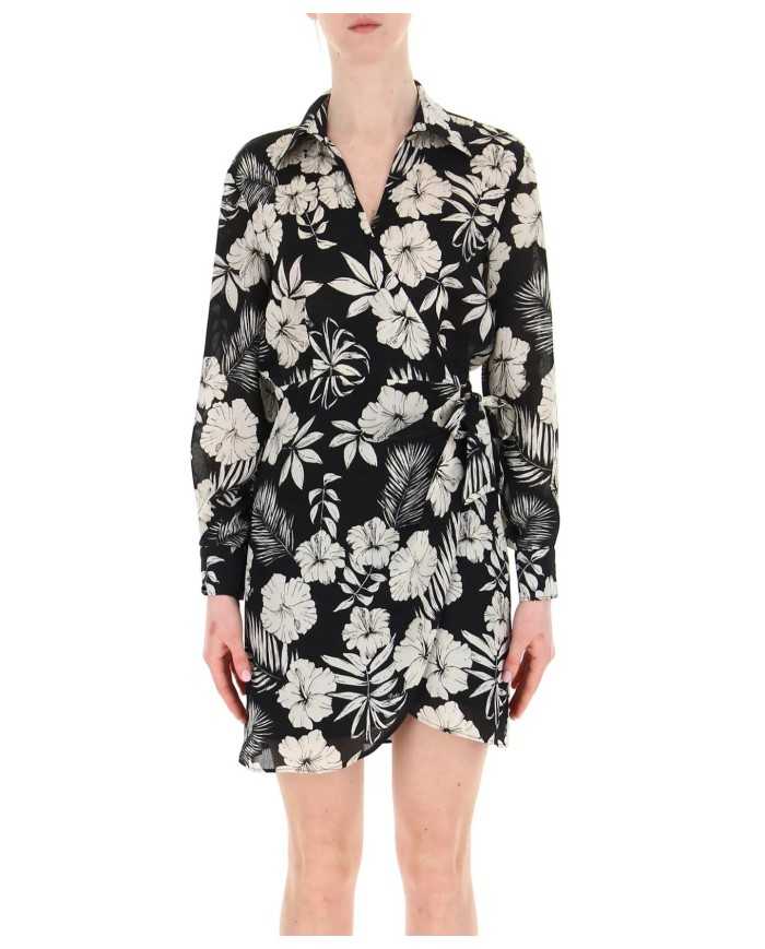 abito nero e burro da donna con fantasia floreale e gonna | PINKO abito nero e burro da donna con fantasia floreale e gonna | PINKO