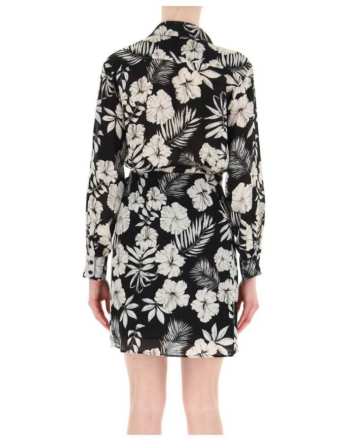 abito nero e burro da donna con fantasia floreale e gonna | PINKO abito nero e burro da donna con fantasia floreale e gonna | PINKO