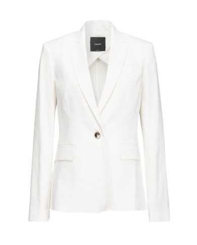 giacca bianco neve da donna con collo rever e fianchi stretti | PINKO giacca bianco neve da donna con collo rever e fianchi stretti | PINKO
