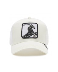berretto trucker bianco da uomo con stampa "STALLION" | GOORIN BROS berretto trucker bianco da uomo con stampa "STALLION" | GOORIN BROS