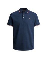 JACK & JONES Polo Uomo 12169064 BLUWIN P-EM cotone in piquè con det... JACK & JONES Polo Uomo 12169064 BLUWIN P-EM cotone in piquè con det...