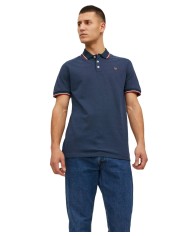 JACK & JONES Polo Uomo 12169064 BLUWIN P-EM cotone in piquè con det... JACK & JONES Polo Uomo 12169064 BLUWIN P-EM cotone in piquè con det...