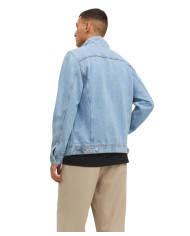 giubbino blue denim da uomo con colletto alla francese | JACK & JONES giubbino blue denim da uomo con colletto alla francese | JACK & JONES