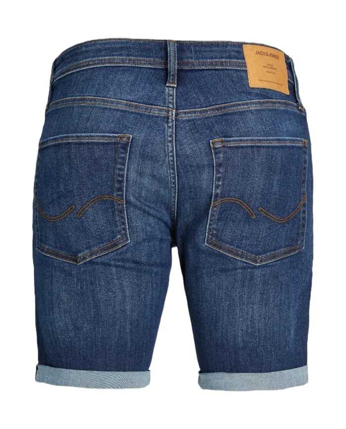 bermuda blue denim da uomo con strappi e risvolti | JACK & JONES bermuda blue denim da uomo con strappi e risvolti | JACK & JONES