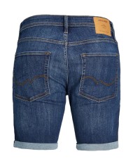 bermuda blue denim da uomo con strappi e risvolti | JACK & JONES bermuda blue denim da uomo con strappi e risvolti | JACK & JONES