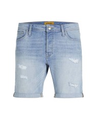 bermuda blue denim da uomo con lunghezza ginocchio | JACK & JONES