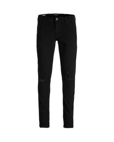 jeans slim denim nero da uomo con strappi su ginocchia | JACK & JONES jeans slim denim nero da uomo con strappi su ginocchia | JACK & JONES