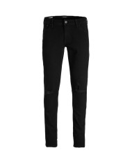 jeans slim denim nero da uomo con strappi su ginocchia | JACK & JONES