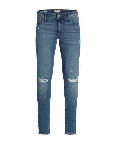 jeans slim denim chiaro uomo con strappi su ginocchia | JACK & JONES jeans slim denim chiaro uomo con strappi su ginocchia | JACK & JONES