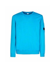 maglia tile blue da uomo con lente su taschino | CP. COMPANY