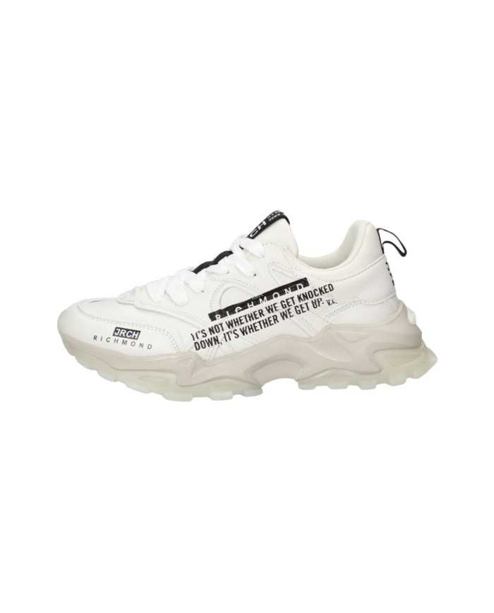 sneakers bianche da uomo con scritte ricamate e logo | JOHN RICHMOND sneakers bianche da uomo con scritte ricamate e logo | JOHN RICHMOND