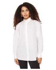 camicia classica bianca da donna con logo ricamo piccolo | PINKO camicia classica bianca da donna con logo ricamo piccolo | PINKO