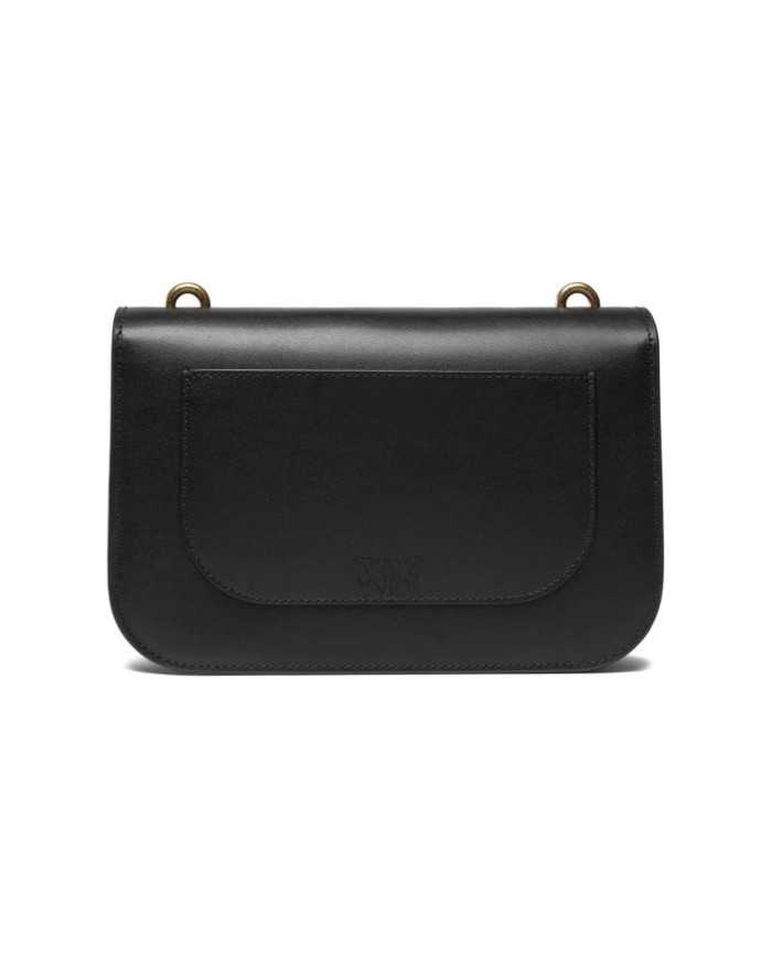 borsa love bell nera da donna con fibbia logata LOVE BIRDS | PINKO borsa love bell nera da donna con fibbia logata LOVE BIRDS | PINKO