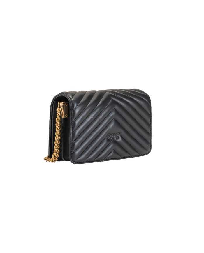 borsa love click mini nero e oro antico da donna | PINKO borsa love click mini nero e oro antico da donna | PINKO