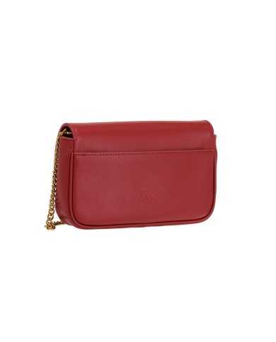 borsa love pocket rosso rubino da donna con fibbia in metallo | PINKO borsa love pocket rosso rubino da donna con fibbia in metallo | PINKO