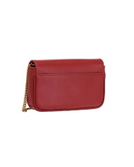 borsa love pocket rosso rubino da donna con fibbia in metallo | PINKO borsa love pocket rosso rubino da donna con fibbia in metallo | PINKO