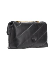 borsa big love bag puff nero e oro antico da donna | PINKO borsa big love bag puff nero e oro antico da donna | PINKO