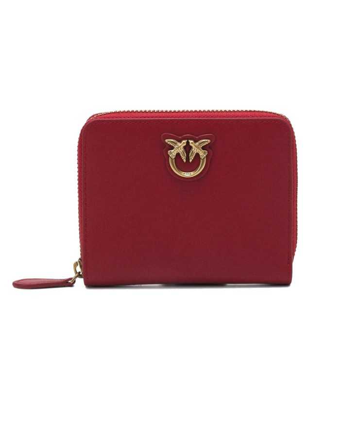 portafoglio rosso rubino da donna con placca LOVE BIRDS | PINKO portafoglio rosso rubino da donna con placca LOVE BIRDS | PINKO