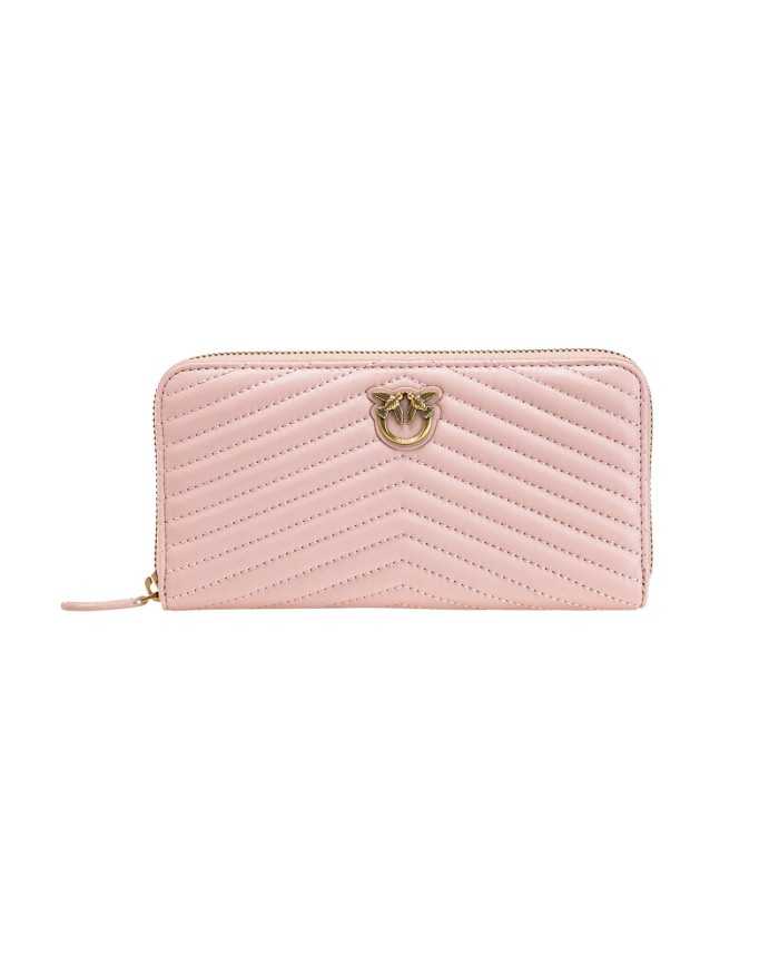 PINKO Portafoglio Donna 1P22XQ A03Z P-EM pelle con trapuntato con c... PINKO Portafoglio Donna 1P22XQ A03Z P-EM pelle con trapuntato con c...