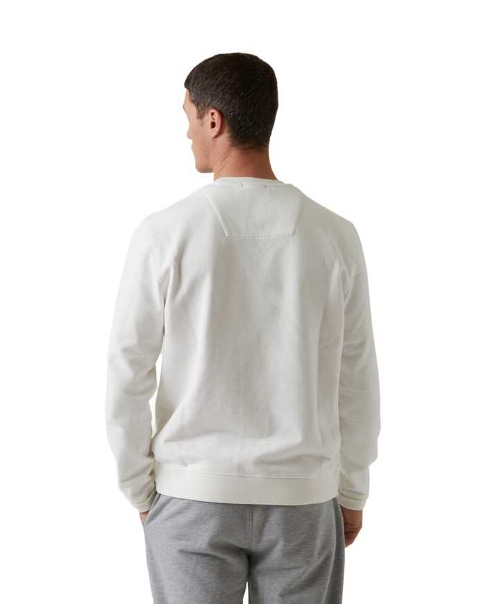 felpa bianco panna da uomo con logo ricamo | AERONAUTICA MILITARE felpa bianco panna da uomo con logo ricamo | AERONAUTICA MILITARE