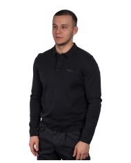 maglia stile polo blu nero uomo con aquila | AERONAUTICA MILITARE