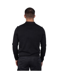 maglia stile polo blu nero uomo con aquila | AERONAUTICA MILITARE