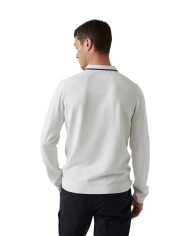 maglia stile polo bianco panna uomo con aquila | AERONAUTICA MILITARE