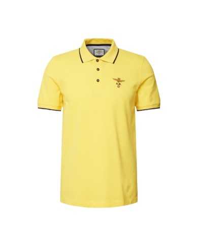 polo giallo uomo con aquila turrita ricamata | AERONAUTICA MILITARE polo giallo uomo con aquila turrita ricamata | AERONAUTICA MILITARE
