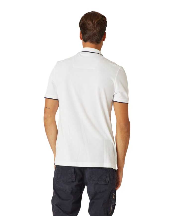 polo off white uomo con aquila turrita ricamata | AERONAUTICA MILITARE