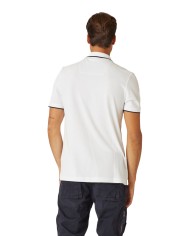 polo off white uomo con aquila turrita ricamata | AERONAUTICA MILITARE