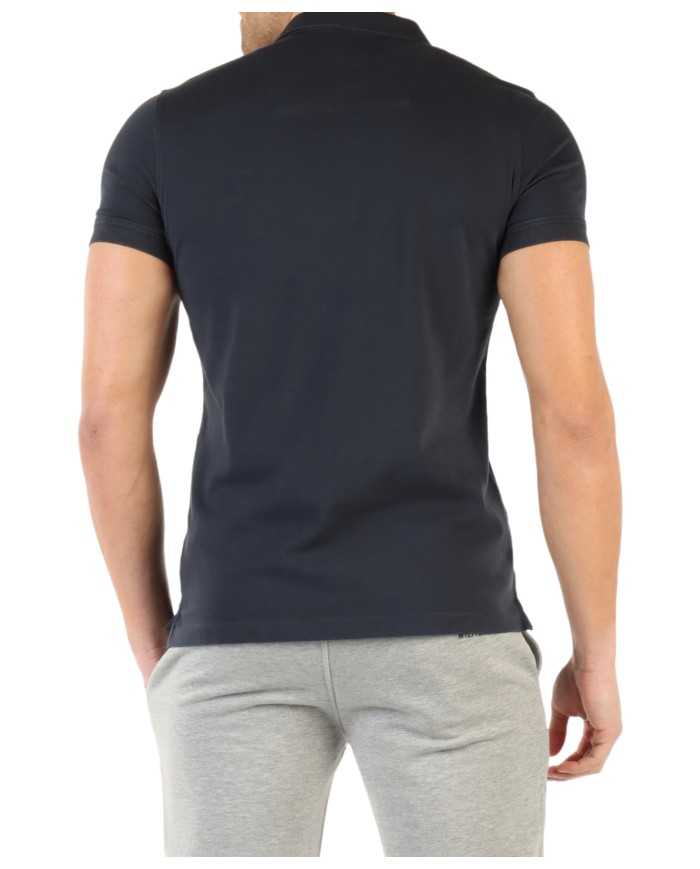polo blu nero da uomo con logo ricamo | AERONAUTICA MILITARE polo blu nero da uomo con logo ricamo | AERONAUTICA MILITARE