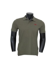 polo verde da uomo con spacchi laterali sotto | AERONAUTICA MILITARE