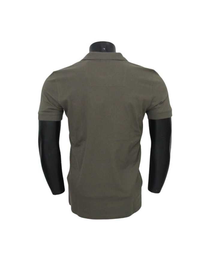 polo verde da uomo con spacchi laterali sotto | AERONAUTICA MILITARE polo verde da uomo con spacchi laterali sotto | AERONAUTICA MILITARE