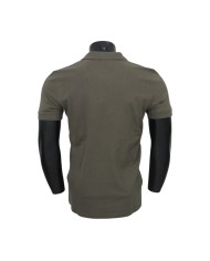 polo verde da uomo con spacchi laterali sotto | AERONAUTICA MILITARE