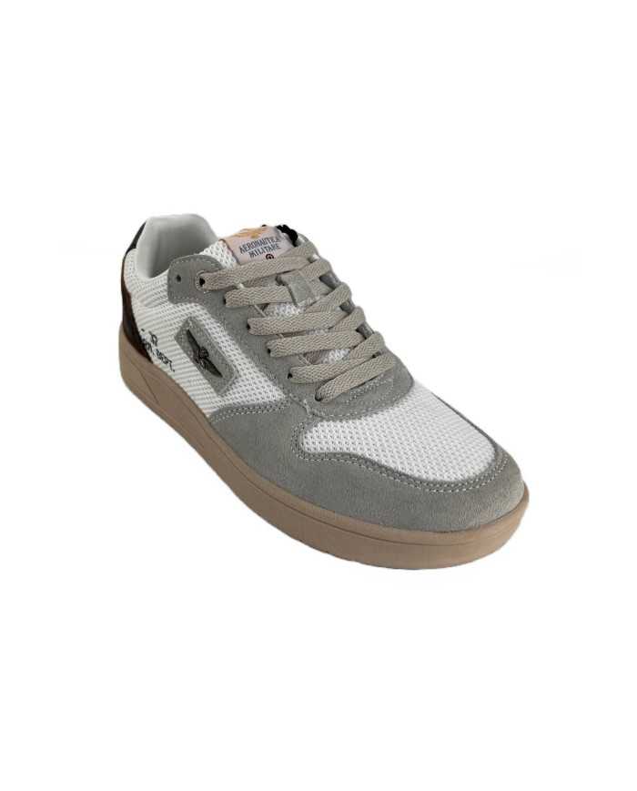 sneakers bianche e verdi da uomo logate su lato | AERONAUTICA MILITARE sneakers bianche e verdi da uomo logate su lato | AERONAUTICA MILITARE