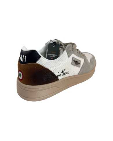 sneakers bianche e verdi da uomo logate su lato | AERONAUTICA MILITARE sneakers bianche e verdi da uomo logate su lato | AERONAUTICA MILITARE