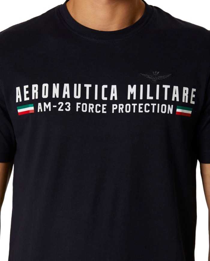 AERONAUTICA MILITARE T-shirt Uomo 231TS1942J538 P-EM cotone con sta... AERONAUTICA MILITARE T-shirt Uomo 231TS1942J538 P-EM cotone con sta...