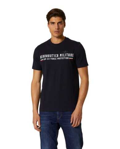 AERONAUTICA MILITARE T-shirt Uomo 231TS1942J538 P-EM cotone con sta... AERONAUTICA MILITARE T-shirt Uomo 231TS1942J538 P-EM cotone con sta...