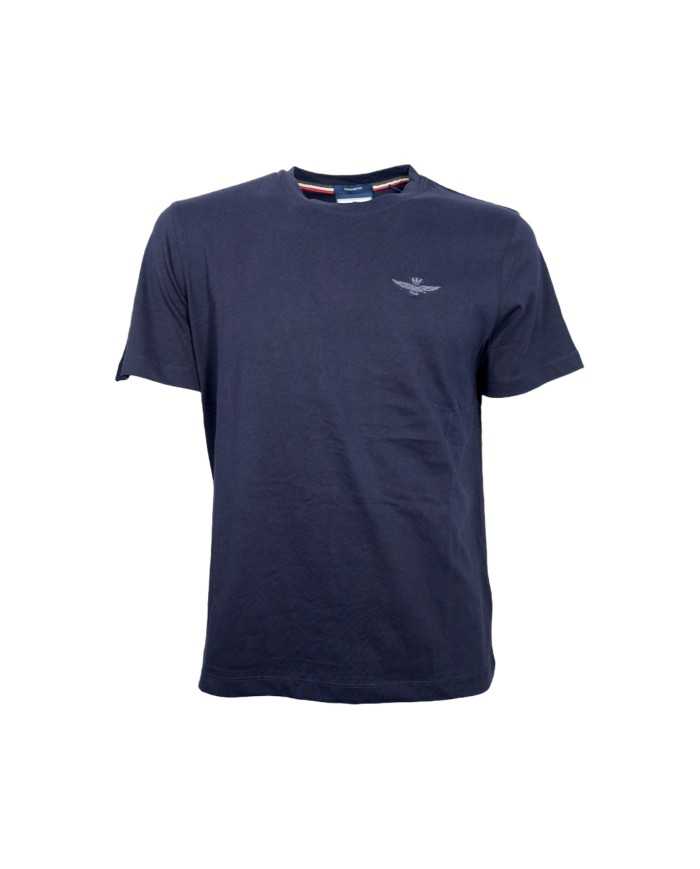 t-shirt blu navy da uomo logata su petto | AERONAUTICA MILITARE t-shirt blu navy da uomo logata su petto | AERONAUTICA MILITARE