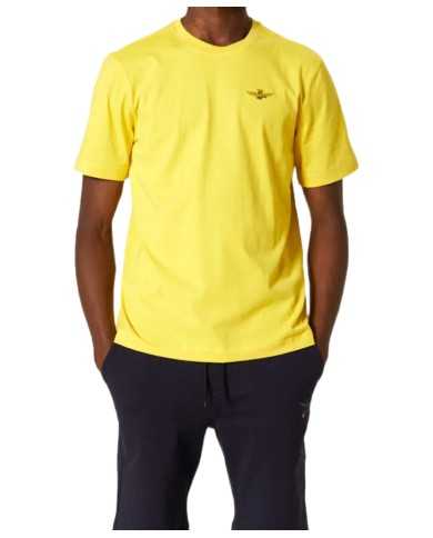 t-shirt gialla da uomo logata su petto sinistro | AERONAUTICA MILITARE t-shirt gialla da uomo logata su petto sinistro | AERONAUTICA MILITARE
